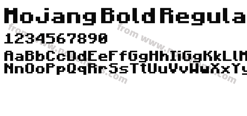 Mojang Bold RegularPreview