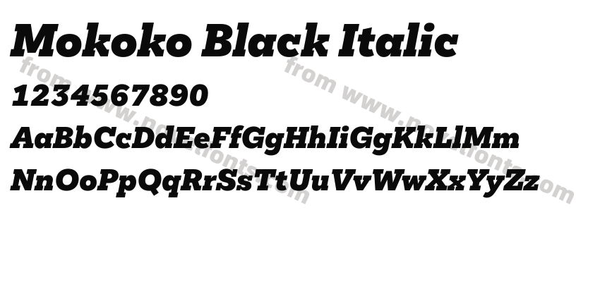 Mokoko Black ItalicPreview