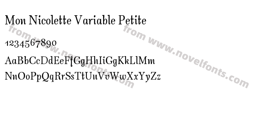 Mon Nicolette Variable PetitePreview