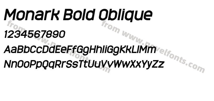 Monark Bold ObliquePreview