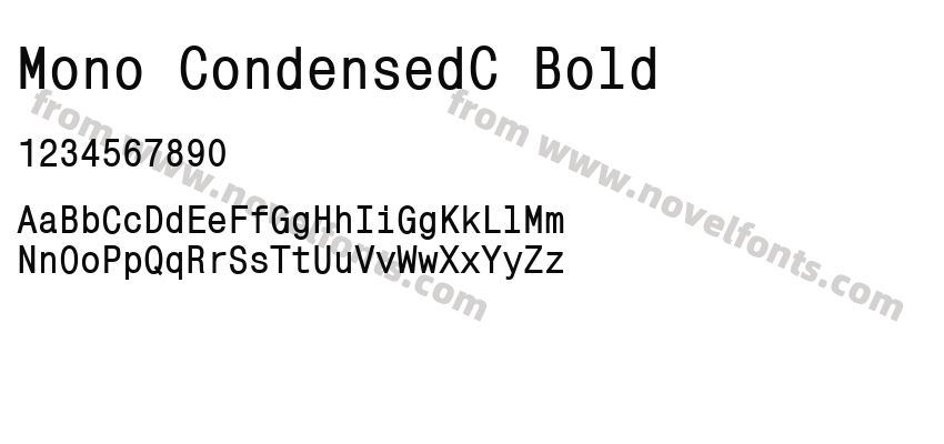 Mono CondensedC BoldPreview