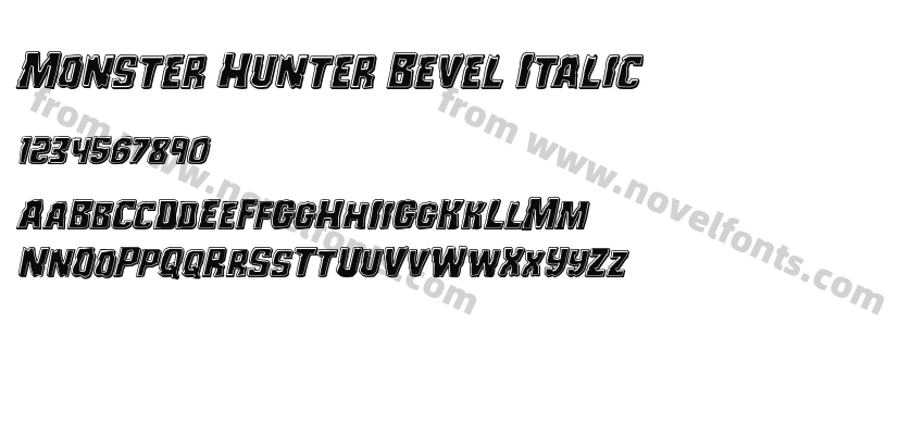 Monster Hunter Bevel ItalicPreview