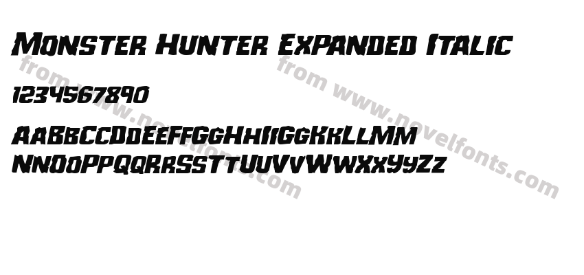 Monster Hunter Expanded ItalicPreview