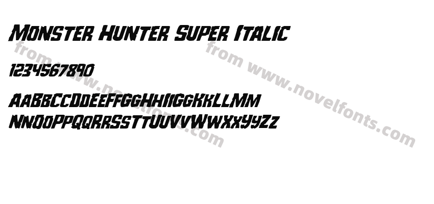 Monster Hunter Super ItalicPreview