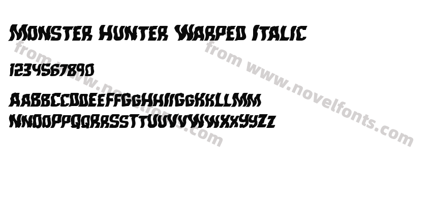 Monster Hunter Warped ItalicPreview