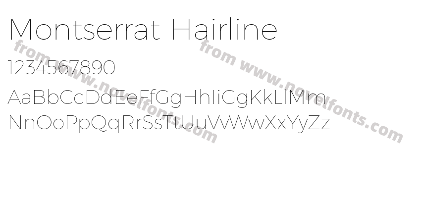 Montserrat HairlinePreview