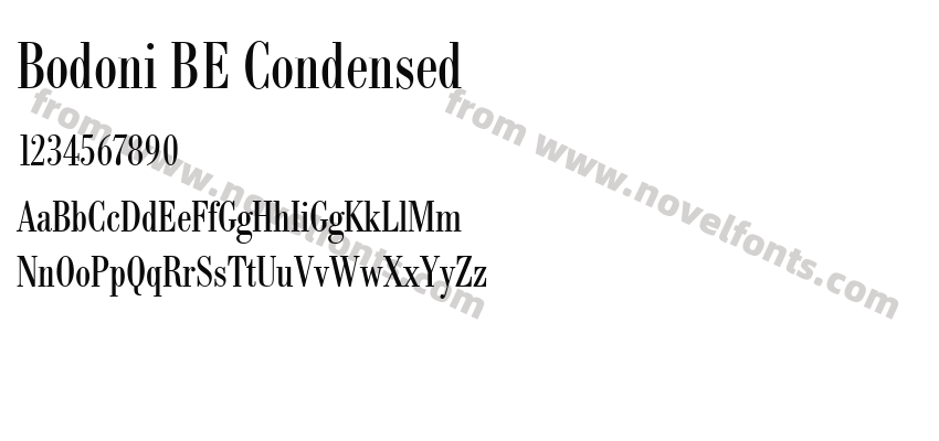 Bodoni BE CondensedPreview