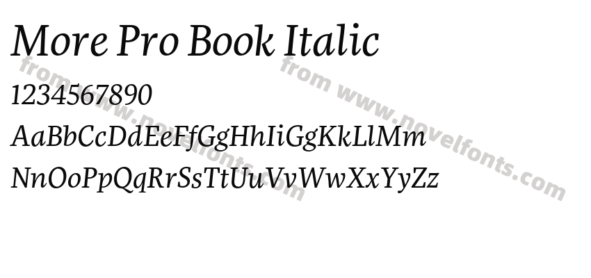 More Pro Book ItalicPreview