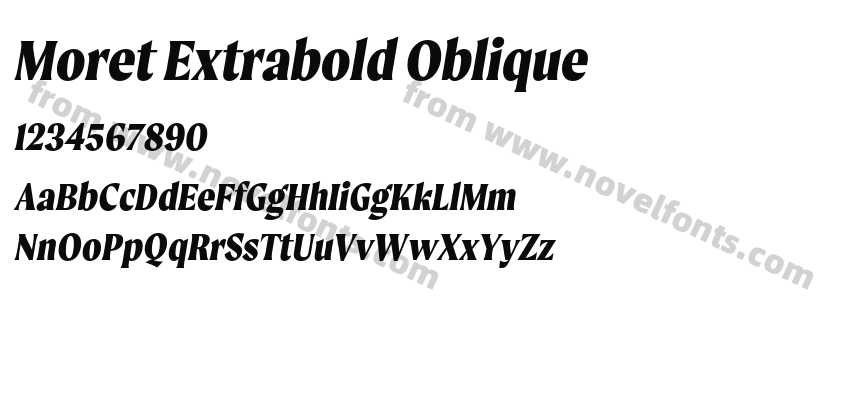 Moret Extrabold ObliquePreview