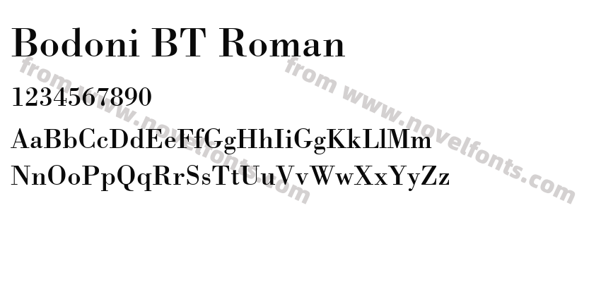 Bodoni BT RomanPreview