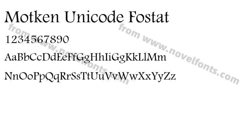 Motken Unicode FostatPreview