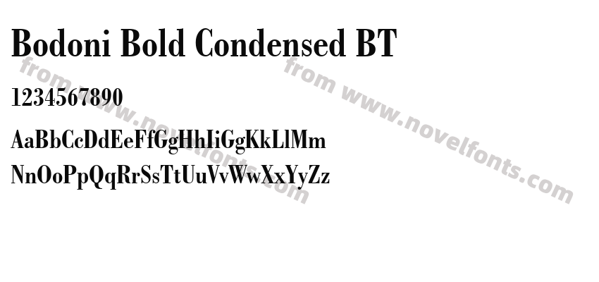 Bodoni Bold Condensed BTPreview