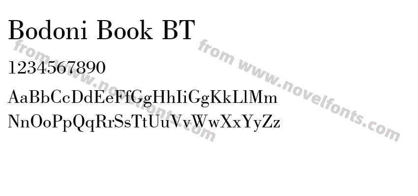 Bodoni Book BTPreview