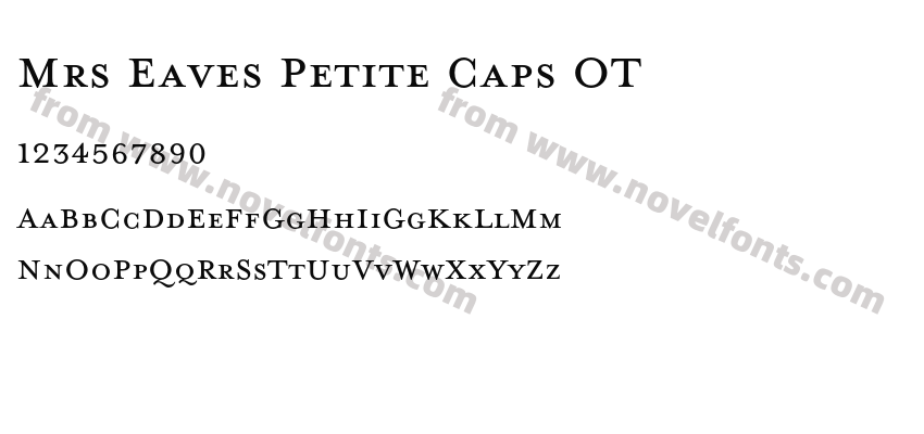 Mrs Eaves Petite Caps OTPreview