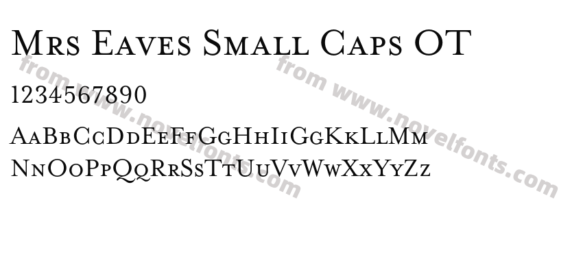 Mrs Eaves Small Caps OTPreview