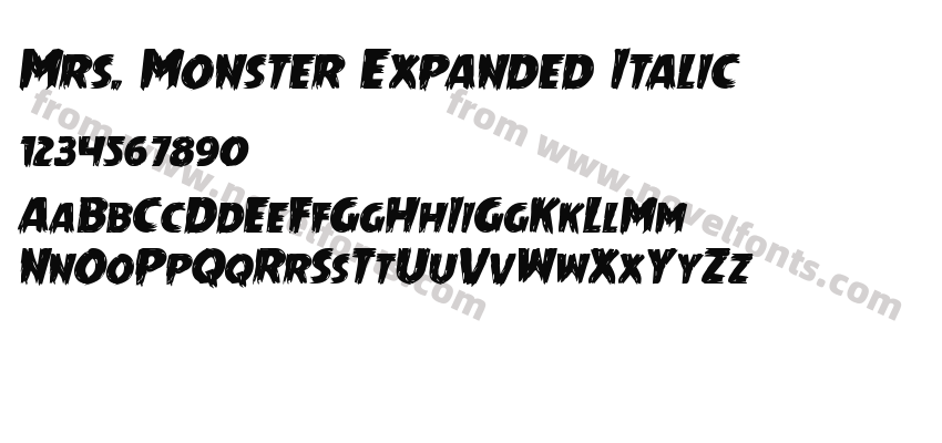 Mrs. Monster Expanded ItalicPreview