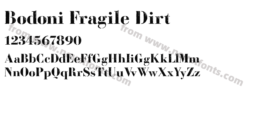 Bodoni Fragile DirtPreview