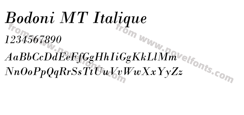 Bodoni MT ItaliquePreview