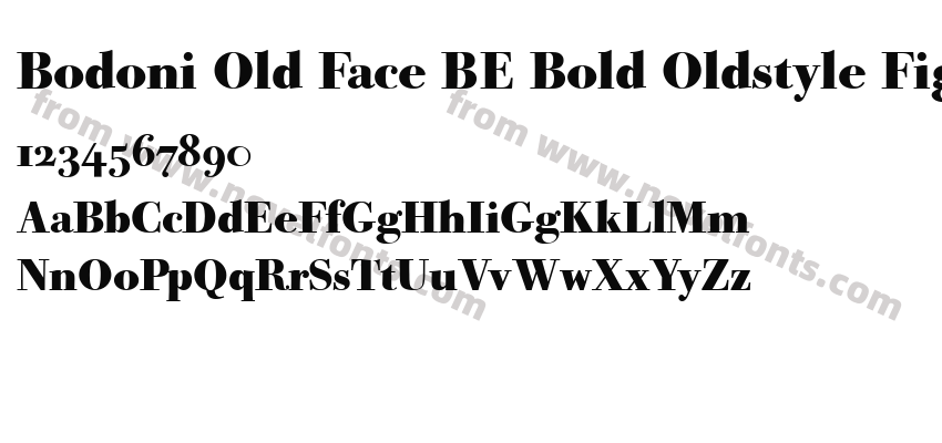 Bodoni Old Face BE Bold Oldstyle FiguresPreview