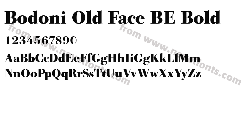 Bodoni Old Face BE BoldPreview