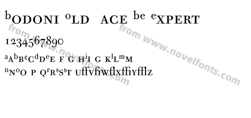 Bodoni Old Face BE ExpertPreview