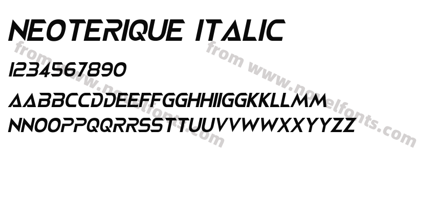 NEOTERIQUE ItalicPreview