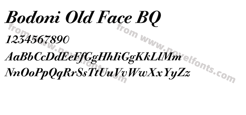 Bodoni Old Face BQPreview