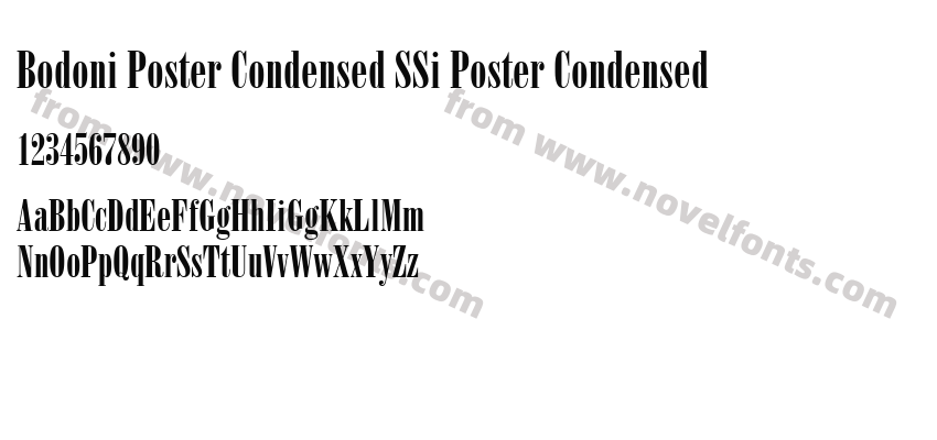 Bodoni Poster Condensed SSi Poster CondensedPreview