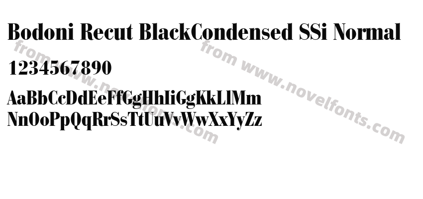 Bodoni Recut BlackCondensed SSi NormalPreview