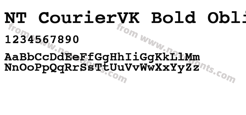 NT CourierVK Bold ObliquePreview