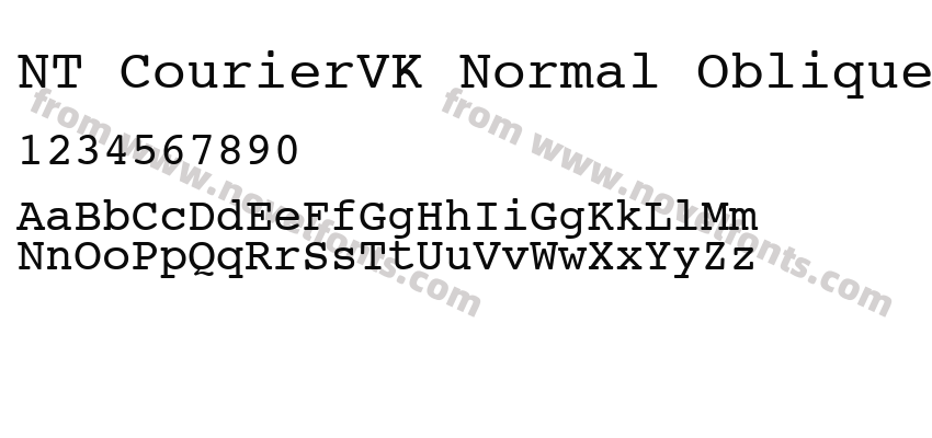 NT CourierVK Normal ObliquePreview
