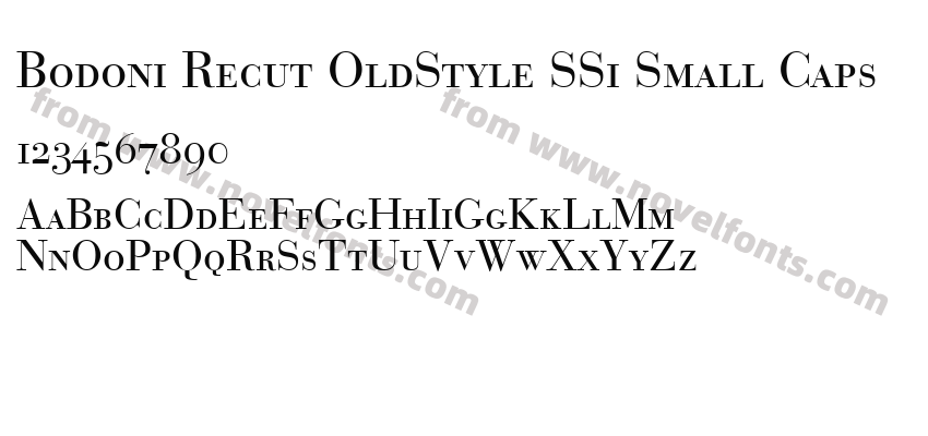 Bodoni Recut OldStyle SSi Small CapsPreview