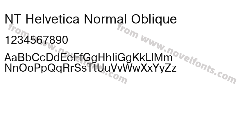 NT Helvetica Normal ObliquePreview