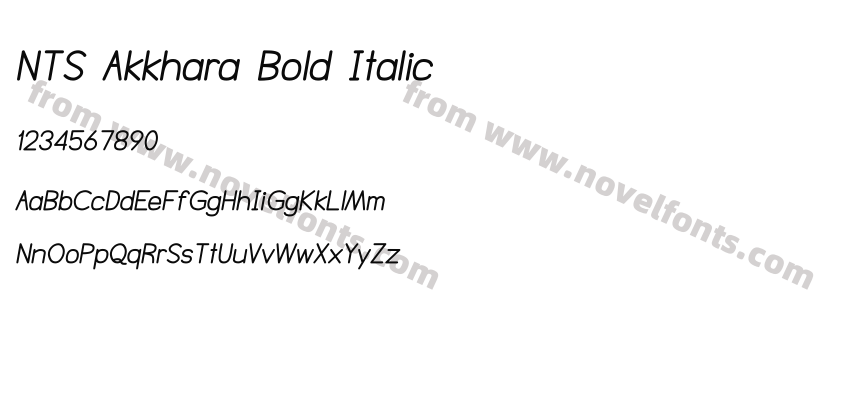 NTS Akkhara Bold ItalicPreview