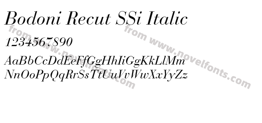 Bodoni Recut SSi ItalicPreview