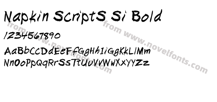 Napkin ScriptS Si BoldPreview