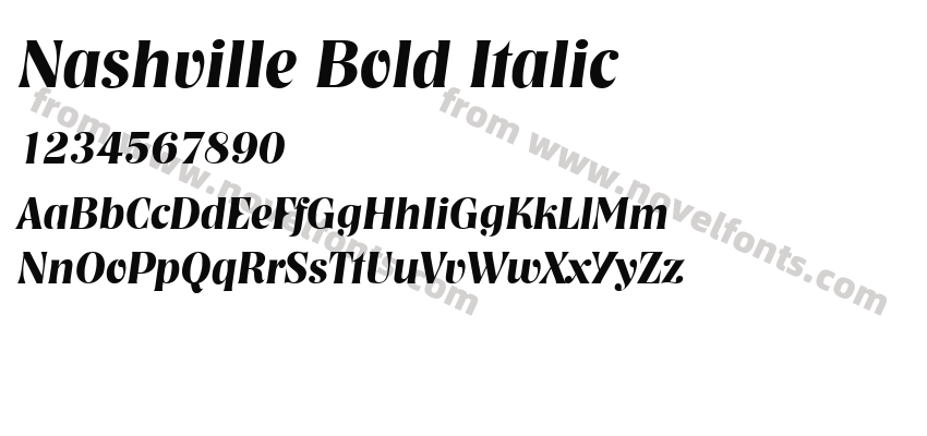 Nashville Bold ItalicPreview