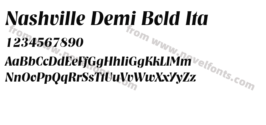 Nashville Demi Bold ItaPreview