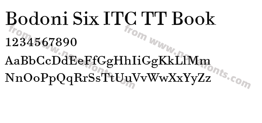 Bodoni Six ITC TT BookPreview