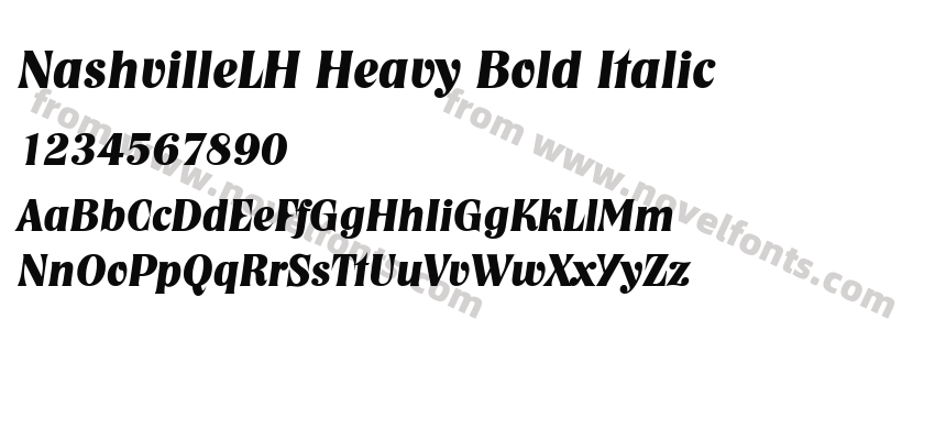 NashvilleLH Heavy Bold ItalicPreview