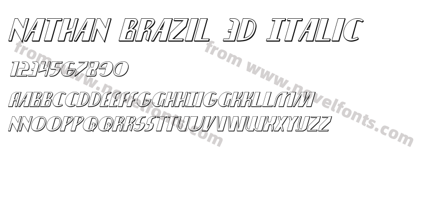 Nathan Brazil 3D ItalicPreview