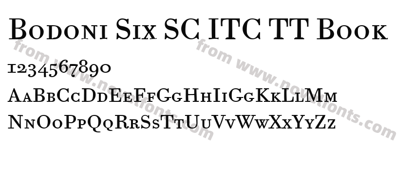 Bodoni Six SC ITC TT BookPreview