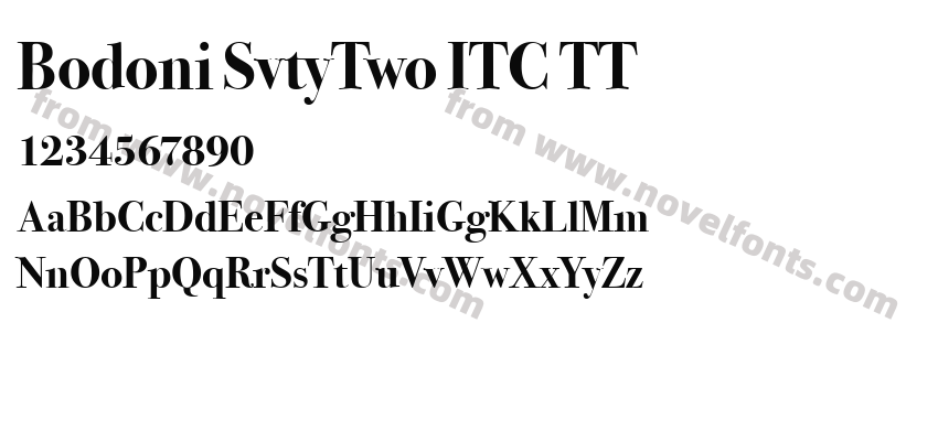 Bodoni SvtyTwo ITC TTPreview