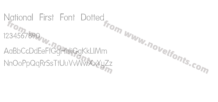 National First Font DottedPreview