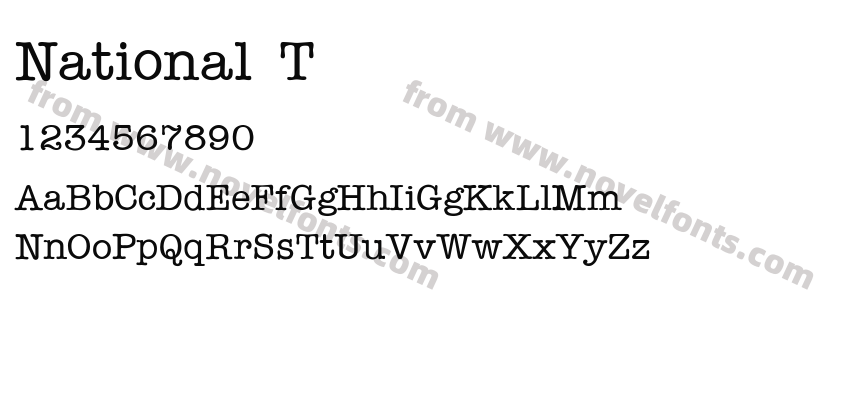National Typewriter LightPreview