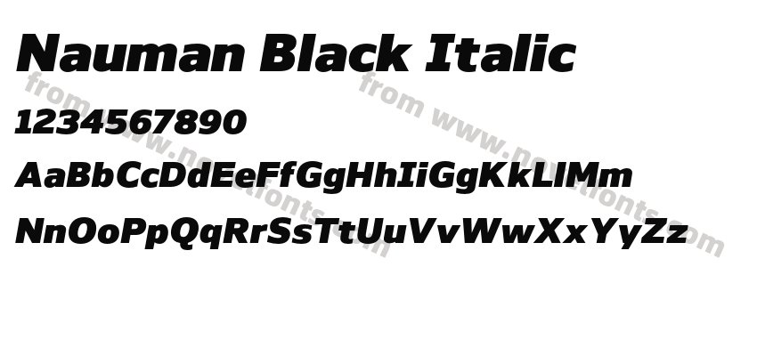 Nauman Black ItalicPreview