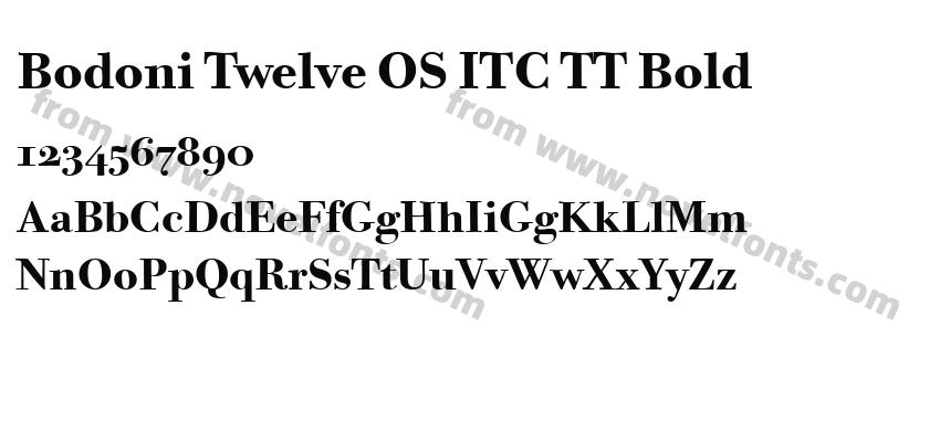 Bodoni Twelve OS ITC TT BoldPreview