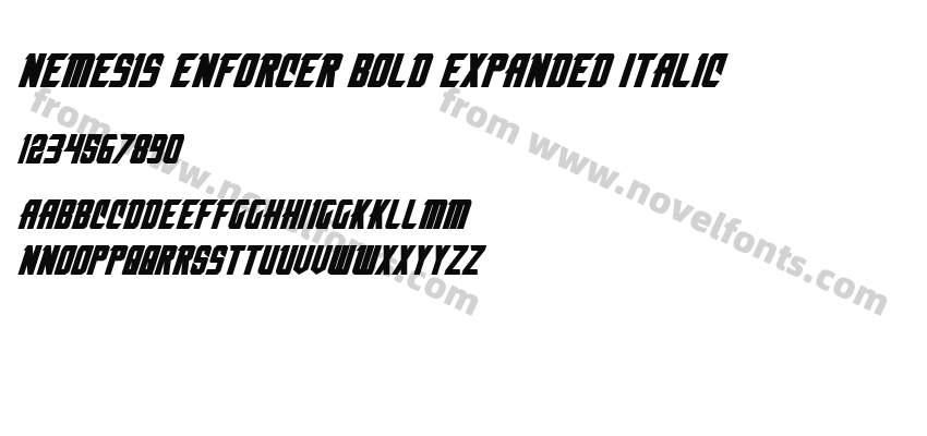 Nemesis Enforcer Bold Expanded ItalicPreview