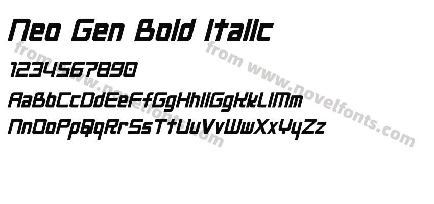 Neo Gen Bold ItalicPreview