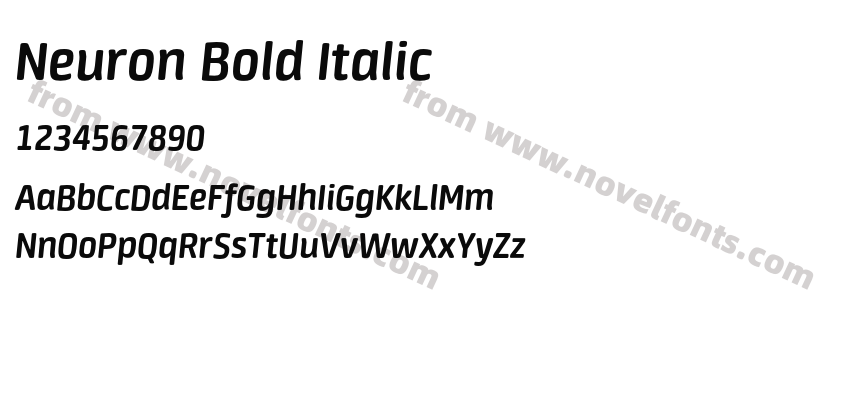 Neuron Bold ItalicPreview